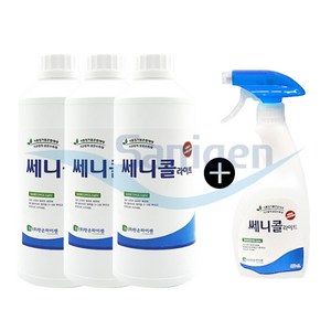 세니콜 라이트 쎄니콜 살균 소독제 1L 3개+ 450mL 1개, 1세트