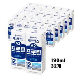 세브란스에이투 연세유업 프로틴 음료 오리지널, 190ml, 32개