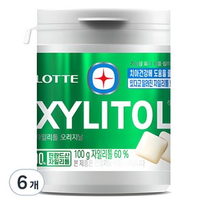 롯데자일리톨 껌 오리지날 용기, 100g, 6개