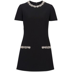 발망 자수 시프트 드레스