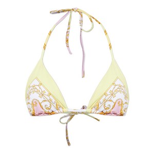 베르사체 타이 프린트 비키니 탑, 옐로우계열+핑크계열, Numeric 5(KR 99)