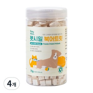 펫시밀 북어트릿 동결건조 고양이 강아지 훈련용 동물병원입점 간식, 북어, 75g, 4개