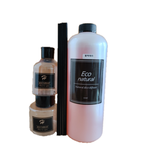 에코원 향기진한프리미엄 대용량디퓨저 1000ml+200ml공병2개+섬유압착리드스틱6p제공, 다우니에이프릴