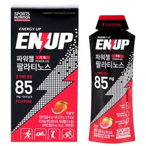 엔업 카페인 부스터 파워젤 에너지젤 팔라티노스 자몽맛(45gx6포), 45g, 6개