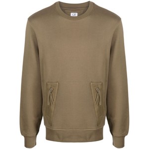 C.P.컴퍼니 포켓 소매 크루 넥 스웨트셔츠, 그린계열, Standard L(KR 105)