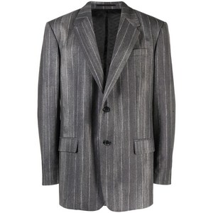 베르사체 핀스트라이프 싱글 브레스티드 블레이저