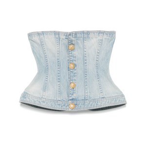 발망 데님 코르셋 탑, 블루계열, France 40(KR 66)