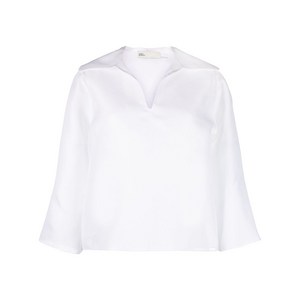 토리 버치 스프레드 칼라 실크 셔츠, 화이트계열, US 4(KR S/M)