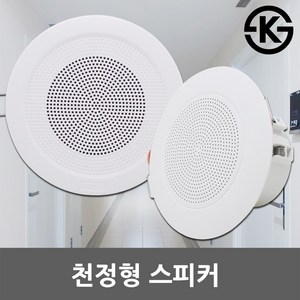 천정형 실링 스피커 매입형 원형 아파트 오피스텔 원룸 매장 학교 호텔 복도 세대 안내방송 천정스피커 천장스피커 실링스피커 매립형 전관방송 방송용, 01.아큐릭스 4인치 천정형 스피커 원형 1W