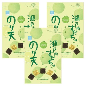 Maruka Foods Setouchi Series 김 튀김 스낵 세토우치 스다치 귤 맛, 50g, 3개