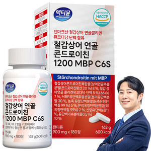철갑상어 연골 콘드로이친 1200 MBP C6S 6형 저분자 식약청 HACCP 액티뮨, 180정, 1개