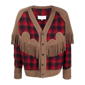 메종 마르지엘라 메종 마르지엘라 X 펜들턴 프린지 트리밍 울 가디건, 레드계열+브라운계열, Standard S(KR 95)