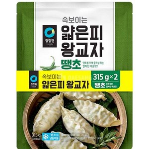 정원이샵 간편식 청정원 얇은피왕교자 땡초 630g(315g x 2개) 감칠맛 쏘울푸드 홈캉스 완내스, 2개, 630g