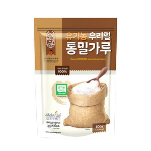 [우리농] 유기농 우리밀 통밀가루 600g, 1개