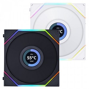 리안리 UNI FAN TL LCD 120 리버스 (WHITE) 시스템 케이스 쿨러, 1개