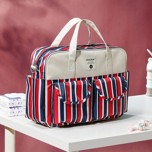 쏭스타 방수 포켓 기저귀 가방, 패션 레드패턴