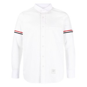 톰 브라운 암밴드 디테일 시어서커 셔츠