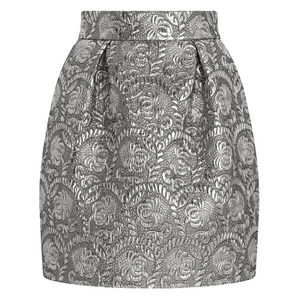 돌체앤가바나 브로케이드 이펙트 미디 스커트, 실버계열, Italy 42(KR 55)