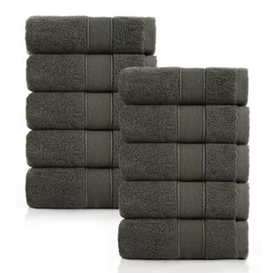 록신 호텔수건 타월 코면사 부드러운 540GSM 40수, 그레이, 10개