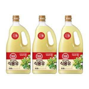 해표 콩기름 식용유, 1.8L, 3개