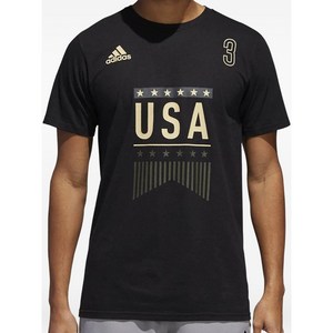 아디다스 로고 프린트 티셔츠