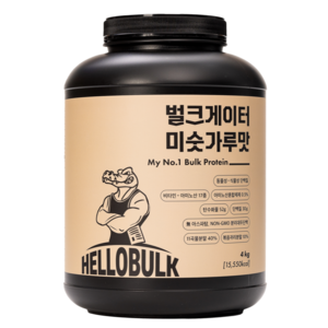 헬로벌크 게이너 살찌는 단백질보충제 벌크업 식사대용 프로틴 미숫가루맛, 4kg, 1개