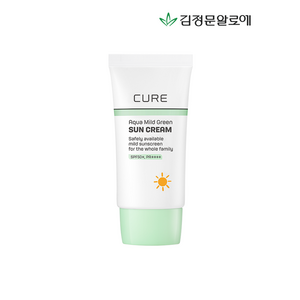 [김정문알로에] 큐어 마일드 그린 선크림(무기자차), 40ml, 1개