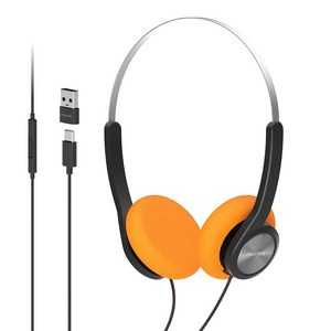 아이리버 C타입 USB 온이어 레트로 유선 오픈형 헤드셋 마이크