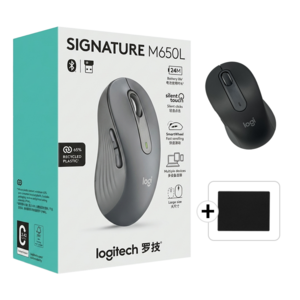 로지텍 M650 SIGNATURE 무소음 무선 마우스 M650L 병행+스토리링크 패드