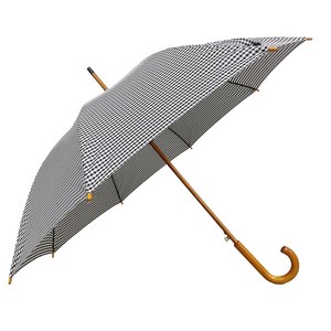 폴린 프리미엄 우드그립 체크 장우산 경량우산