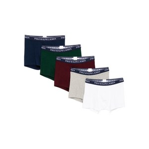 폴로랄프로렌 로고 웨이스트밴드 브리프 5팩, 레드계열, L