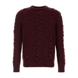 알렉산더맥퀸 케이블 니트 스웨터, 레드계열, Standard M