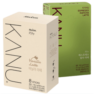 글로벌스토어 카누 라떼 동서 말차 바닐라 커피믹스 혼합 16t, 16개입, 17g, 1박스