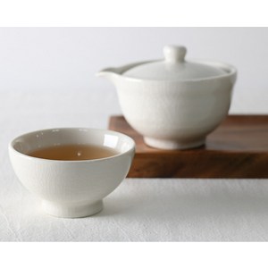 위너템 다도세트 1인 다기세트 백자다기, 화이트, 1세트