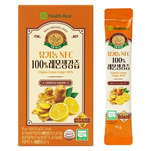 헬스베스트 착즙베스트 유기농 NFC100% 레몬생강즙, 210g, 1개