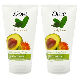 도브 바디러브 인비고레이팅 케어 핸드크림 아보카도 앤 자스민 향, 75ml, 2개