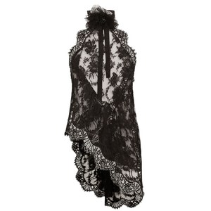 돌체앤가바나 플로럴 레이스 비대칭 블라우스, 블랙계열, Italy 46(KR 77)