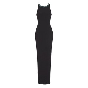 발망 주얼 장식 벨벳 맥시 드레스, 블랙계열, France 36(KR 55)