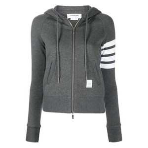 톰 브라운 4 바 스트라이프 후드 집업, 그레이계열, Italy 36(KR 33)