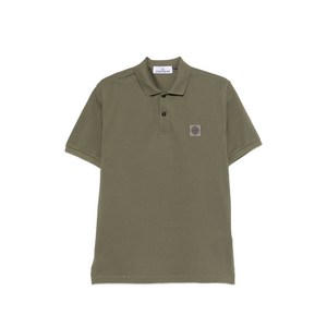스톤 아일랜드 버튼 로고 패치 폴로 셔츠, 그린계열, Standard M(KR 95)