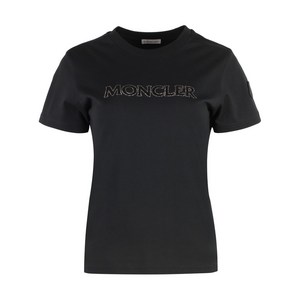 몽클레르 크리스털 장식 티셔츠, 블랙계열, Standard XS(KR 44)