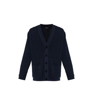 발망 자카드 V넥 가디건, 블루계열, Standard M(KR 105)