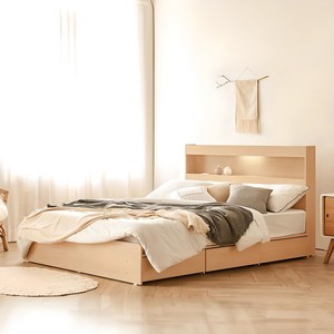 동서가구 이즈 카이 1단 3서랍 LED 수납침대 프레임 단품 방문설치