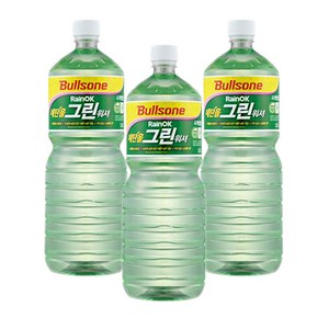 온마음샵 불스원 에탄올 자동차 그린 워셔액 1800ml 3개 사계절 차량 와이퍼액 와셔액, 1.8L