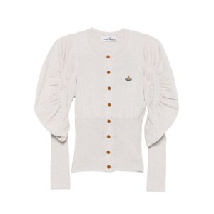 비비안웨스트우드 퍼프 소매 버튼 가디건, 그레이계열, Standard L(KR 66)