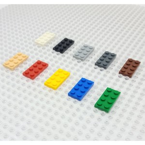 요고요 블록 부품 커스텀 벌크 브릭 블럭 타일 플레이트 100G 소포장 패키지, [플레이트 2 x 4] 갈색 100G, 1개