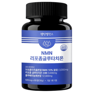 웰빙밸런스 효모NMN 퀘르세틴 비염영양제 고함량NMN 식약처 HACCP 인증, 60정, 1개