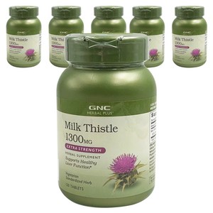 GNC 밀크시슬 1300mg 타블렛, 120정, 6개