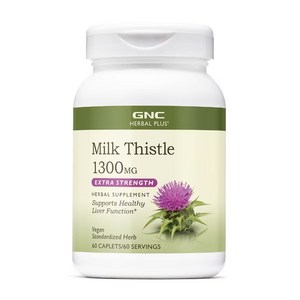 GNC 밀크 씨슬 1300mg 엑스트라 스트렝스 캐플렛, 60정, 2개