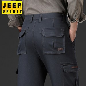 JEEP SPIRIT 지프 스피릿 캐쥬얼바지 남성 가을 겨울 남자 바지 스트레이트 가을바지 포켓 바지 루즈 멀티 팬츠 스트레치 올매치 겨울바지 패셔너블 남자 바지 J7063